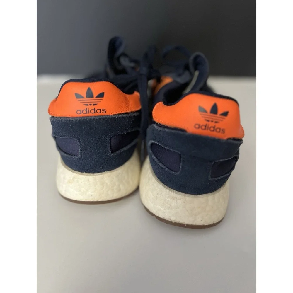 ADIDAS I-5923 B37919 Navy Orange Suede Sneakers Men's Size 8 Retro Boost Athlet